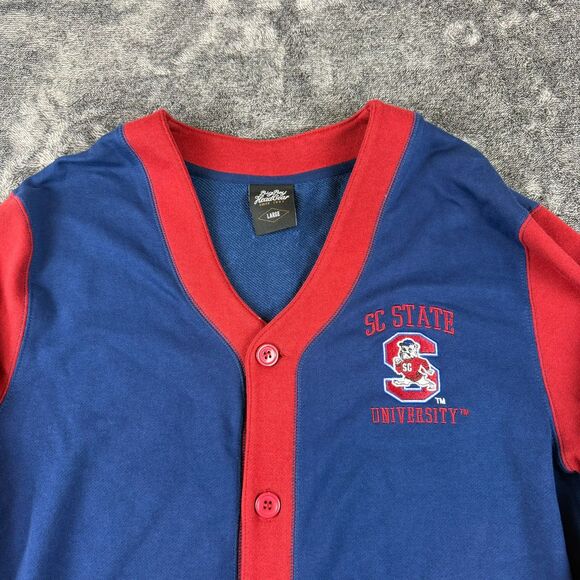 Big Boy HeadGear SC State University Patch Embroidered Cardigan Men's L Red - Picture 2 of 11